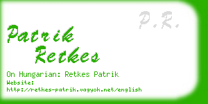 patrik retkes business card